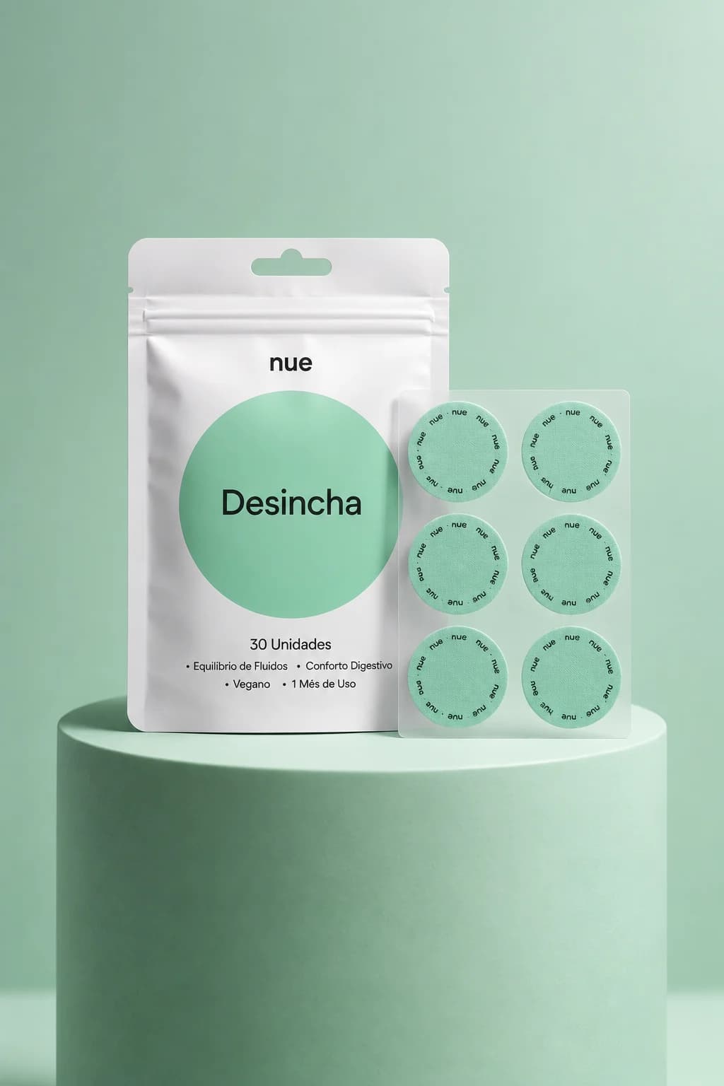 Detalhe do adesivo nue na pele
